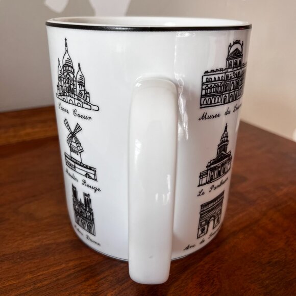 222 Fifth Around The City Paris Jumbo Mug 28oz Latte Soup Porcelain Eiffel Tower - Picture 6 of 12